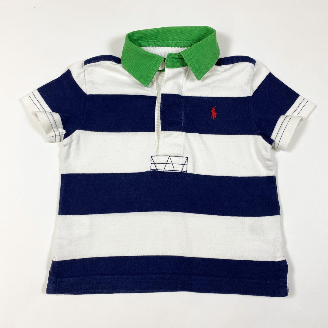 Ralph Lauren bold stripe short-sleeved rugby shirt 9M