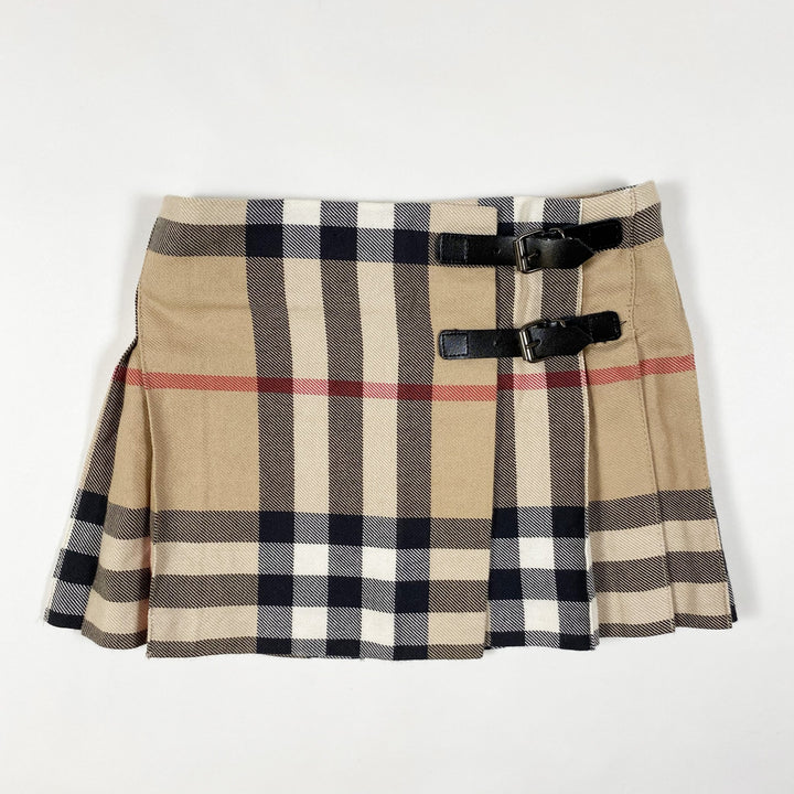 Burberry classic check pleated skirt 9M/72