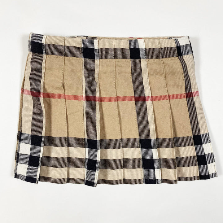 Burberry classic check pleated skirt 9M/72