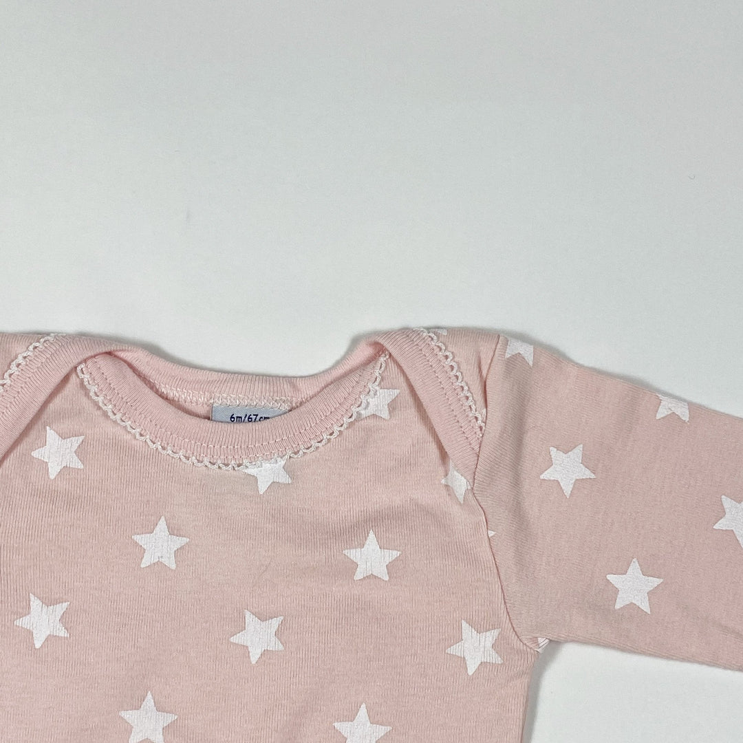 Petit Bateau peach pink star printed body 6M/67