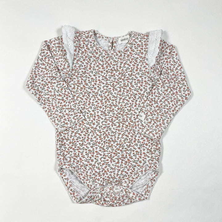 Newbie floral frill long-sleeved body 80