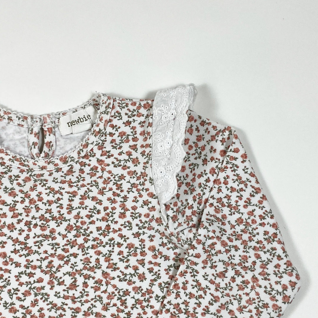 Newbie floral frill long-sleeved body 80