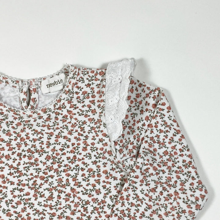 Newbie floral frill long-sleeved body 80