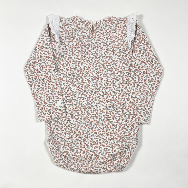 Newbie floral frill long-sleeved body 80