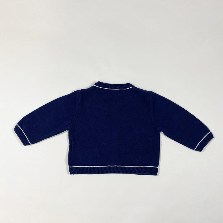 Mayoral navy cardigan with white pockets 2-4M/65