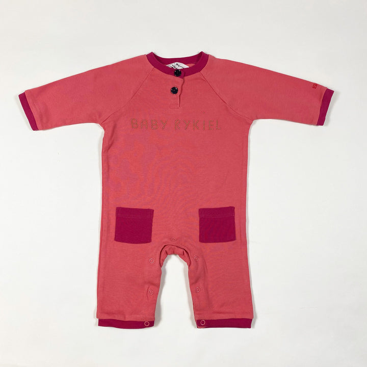 Sonia Rykiel Enfant coral logo jumpsuit 3M