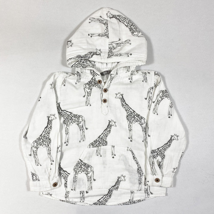 Kids by Lindex hooded giraffe print muslin sweatshirt 3-4Y/104