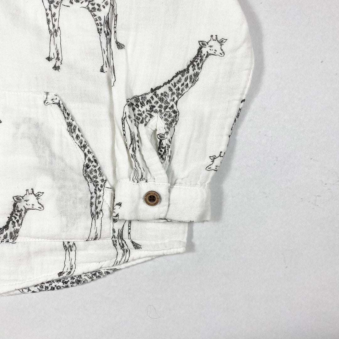 Kids by Lindex hooded giraffe print muslin sweatshirt 3-4Y/104