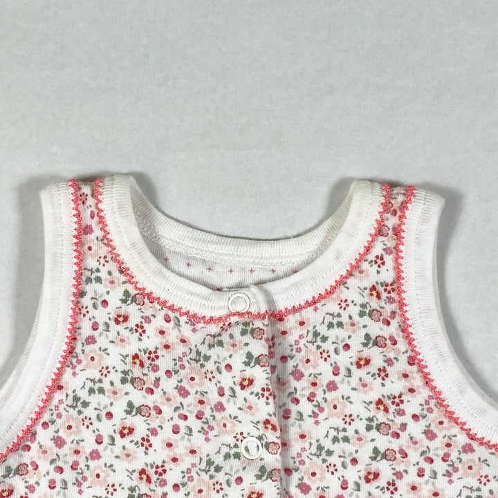 Petit Bateau floral sleeveless jumpsuit 1M/54