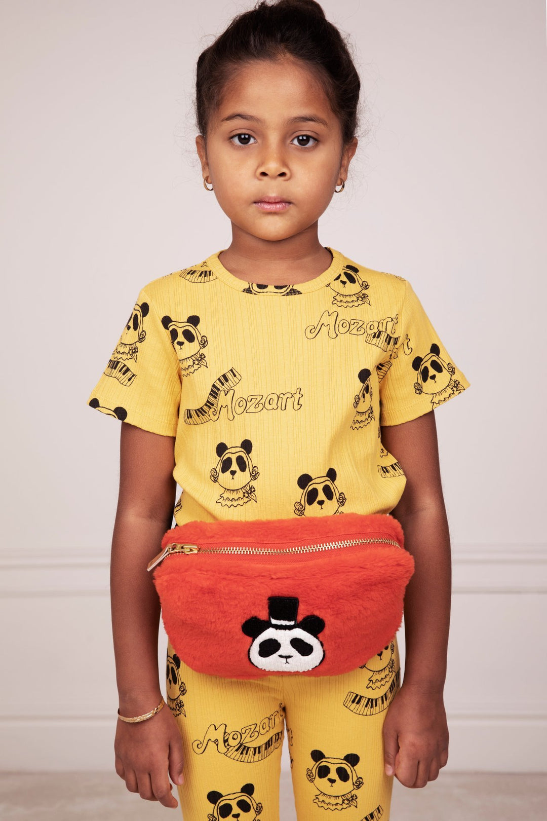 Mini Rodini bright orange faux fur belt bag Second Season One size