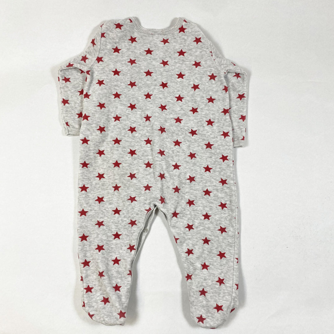 Petit Bateau grey pyjama with red stars 18M/81