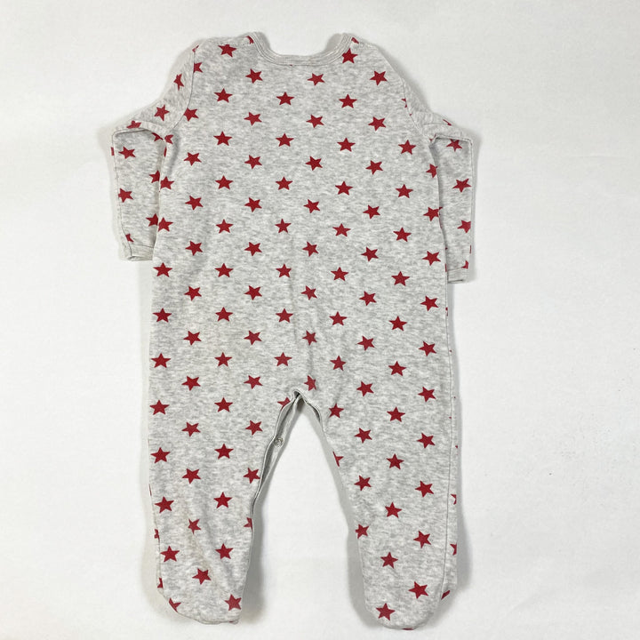 Petit Bateau grey pyjama with red stars 18M/81