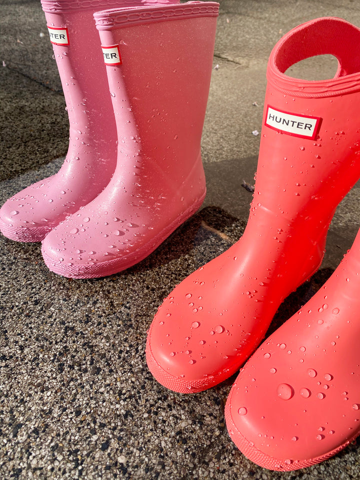 Hunter pink first classic pull-on rain wellingtons Second Season 33
