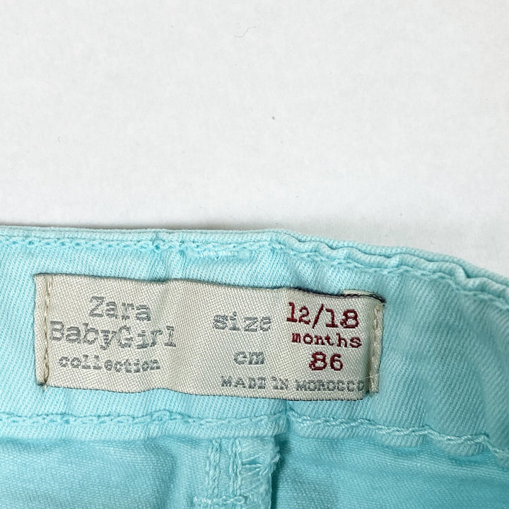 Zara mint green skinny jeans 12-18M/86