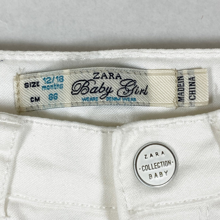 Zara white skinny jeans 12-18M/86