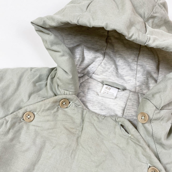 H&M sage corduroy overall 74