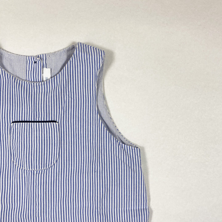 Jacadi blue striped romper 12M