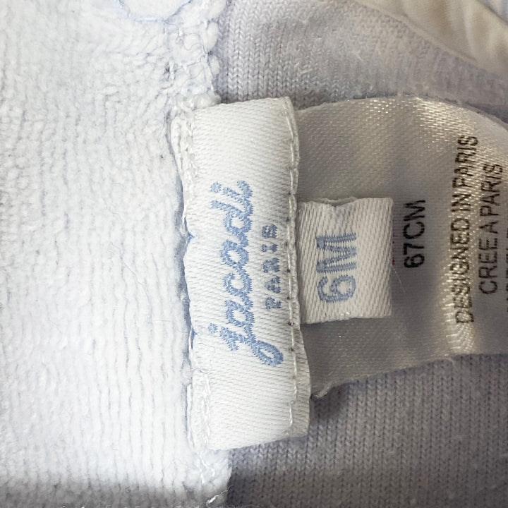 Jacadi babyblauer Frottee Matrosen-Schlafanzug 6M