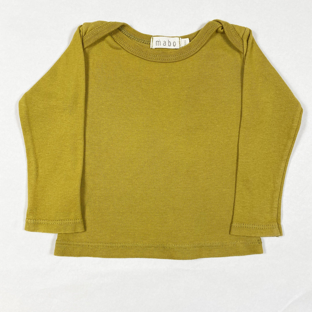 Mabo mustard cotton lap tee 12M