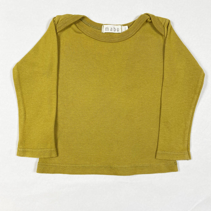 Mabo mustard cotton lap tee 12M