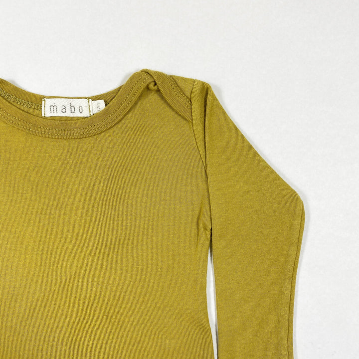 Mabo mustard cotton lap tee 12M