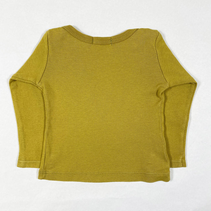 Mabo mustard cotton lap tee 12M