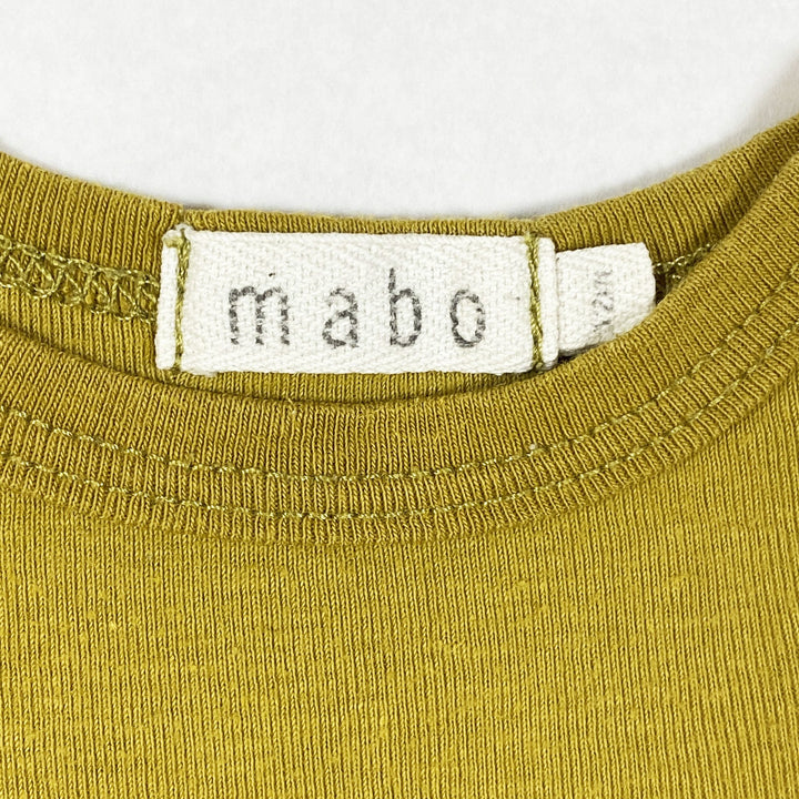 Mabo mustard cotton lap tee 12M