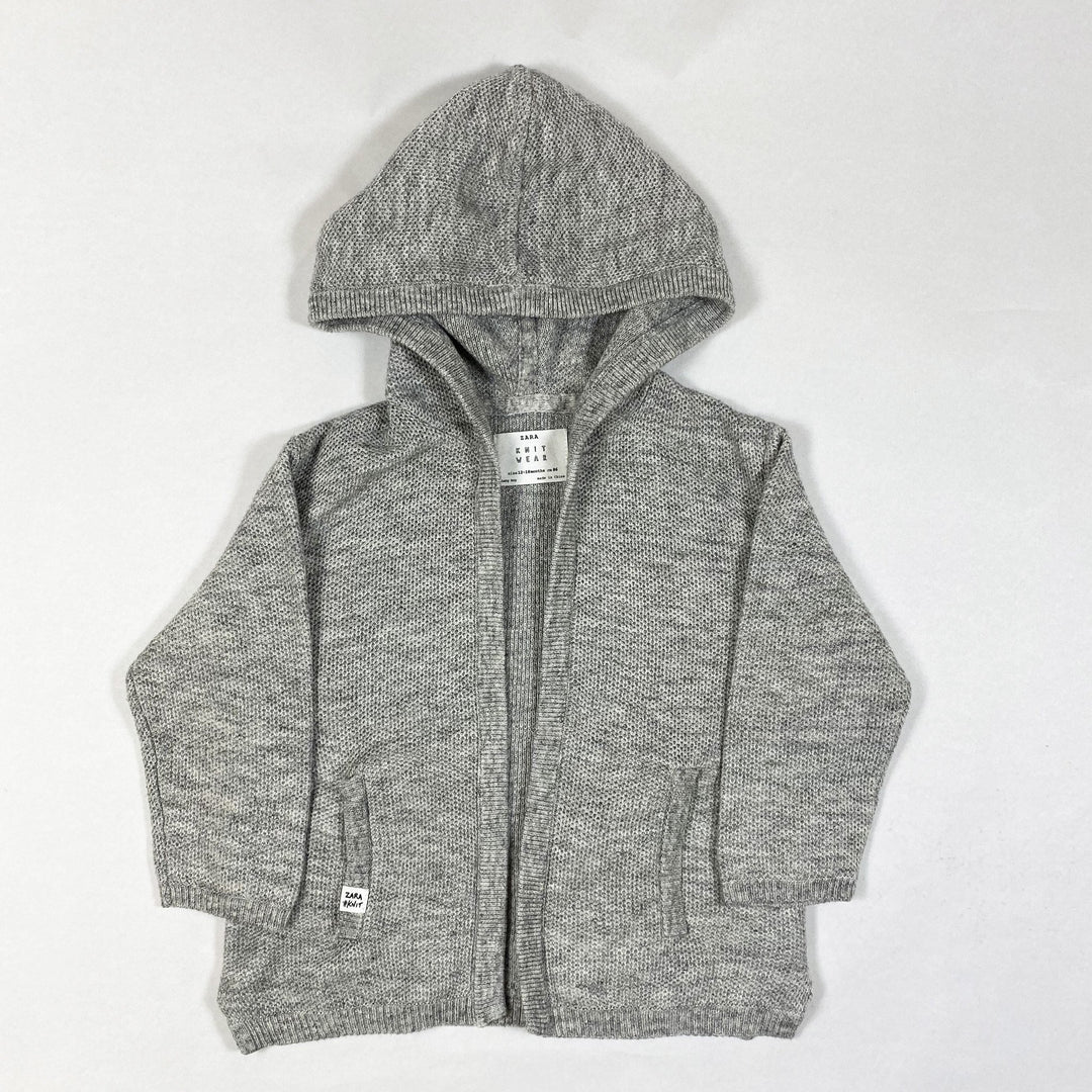 Zara grey knit hoodie 12-18M/86