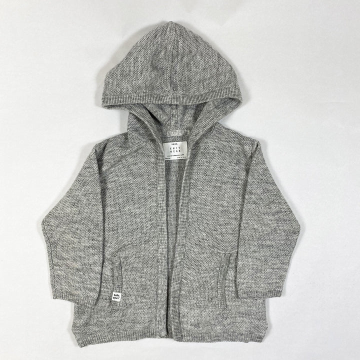 Zara grey knit hoodie 12-18M/86