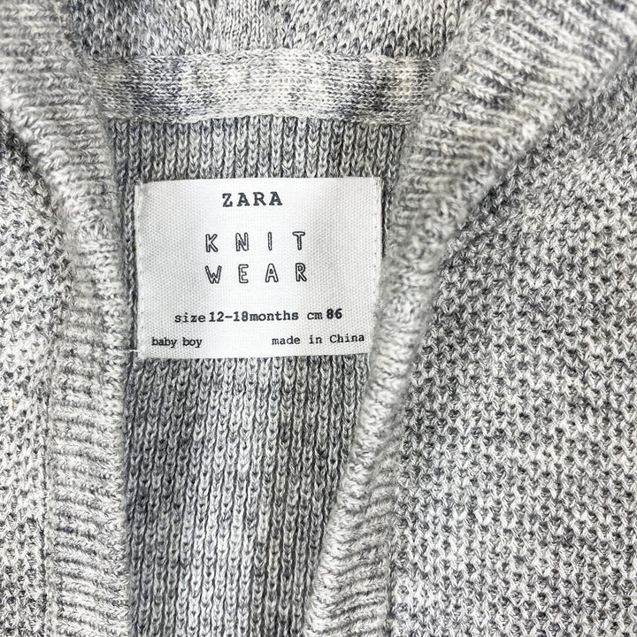Zara grey knit hoodie 12-18M/86