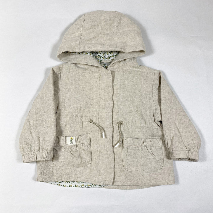 Zara beigefarbene Kapuzenjacke 12-18M/86
