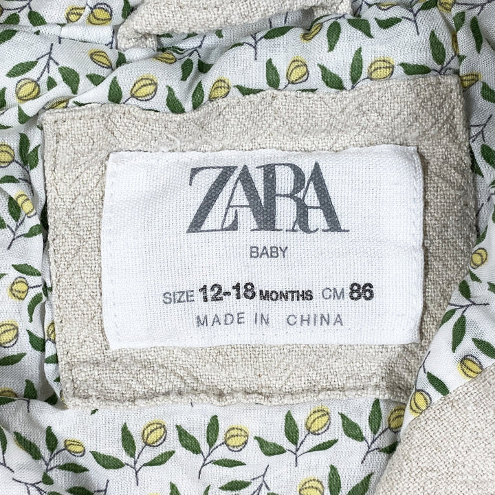 Zara beigefarbene Kapuzenjacke 12-18M/86
