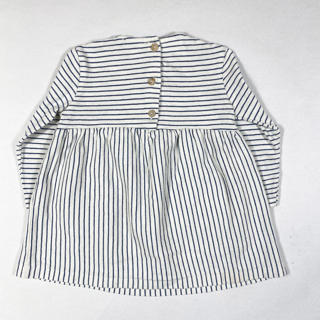 Zara blau gestreiftes langärmeliges Kleid 6-9M/74