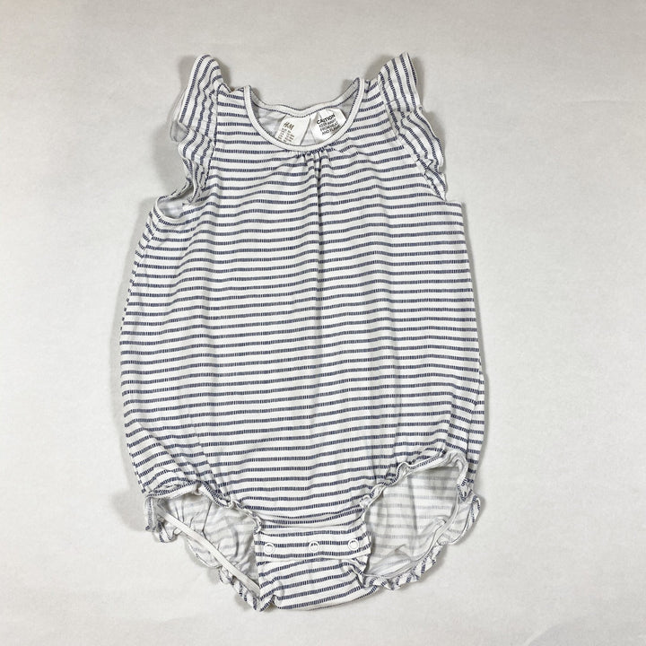 H&M blue and white sleeveless striped romper 86