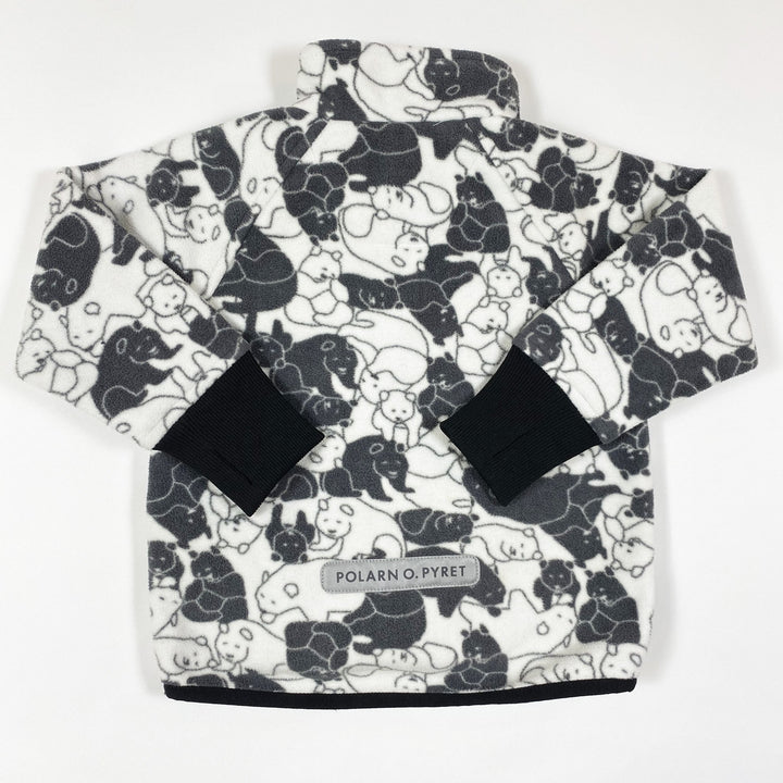 Polarn O. Pyret schwarz/weisse Fleece-Jacke mit Druck 6-9M/74