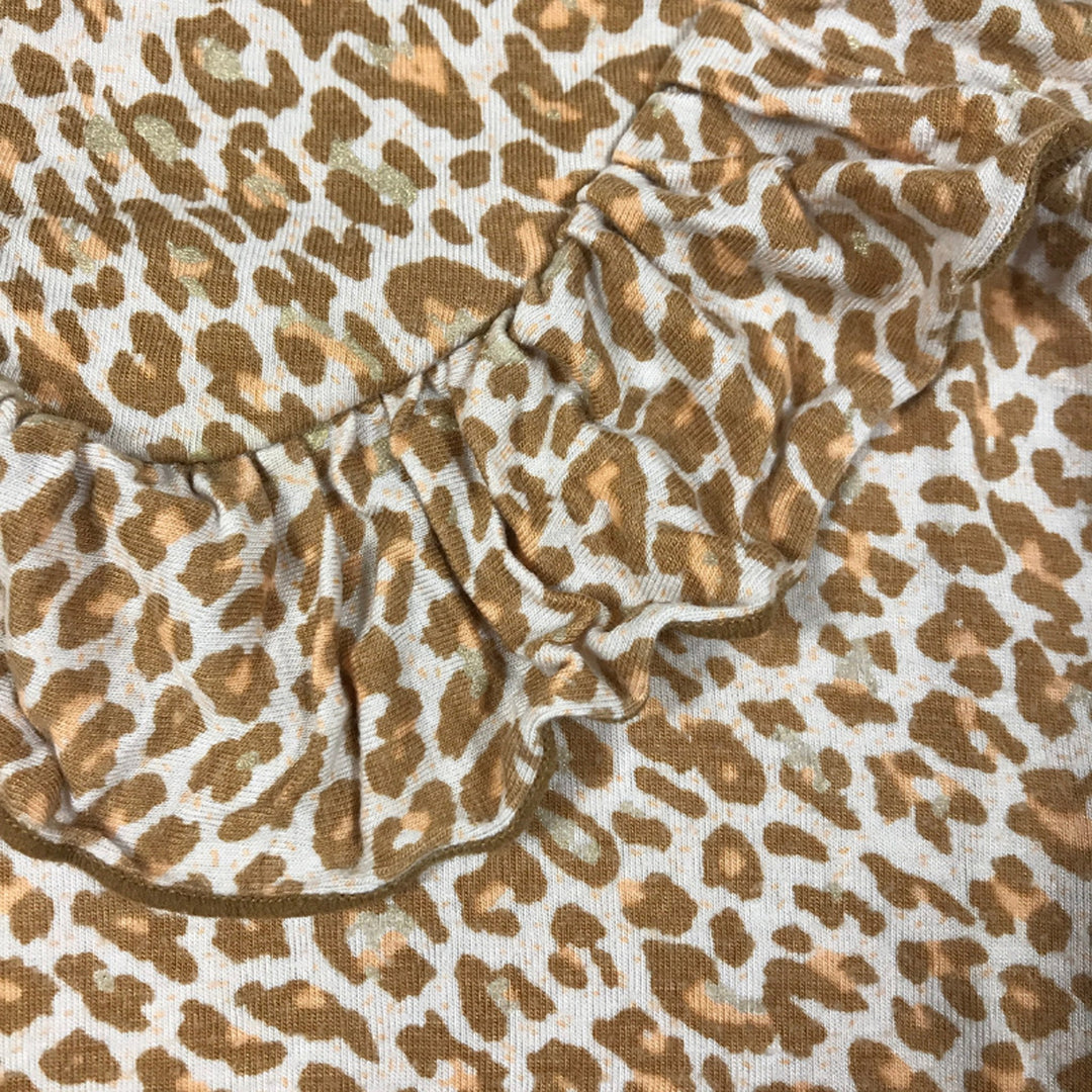 MarMar Copenhagen long-sleeved leopard print body with ruffle detail 1Y