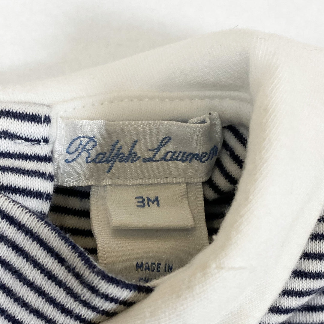 Ralph Lauren blau gestreiftes Matrosenkleid und Pumphose 3M