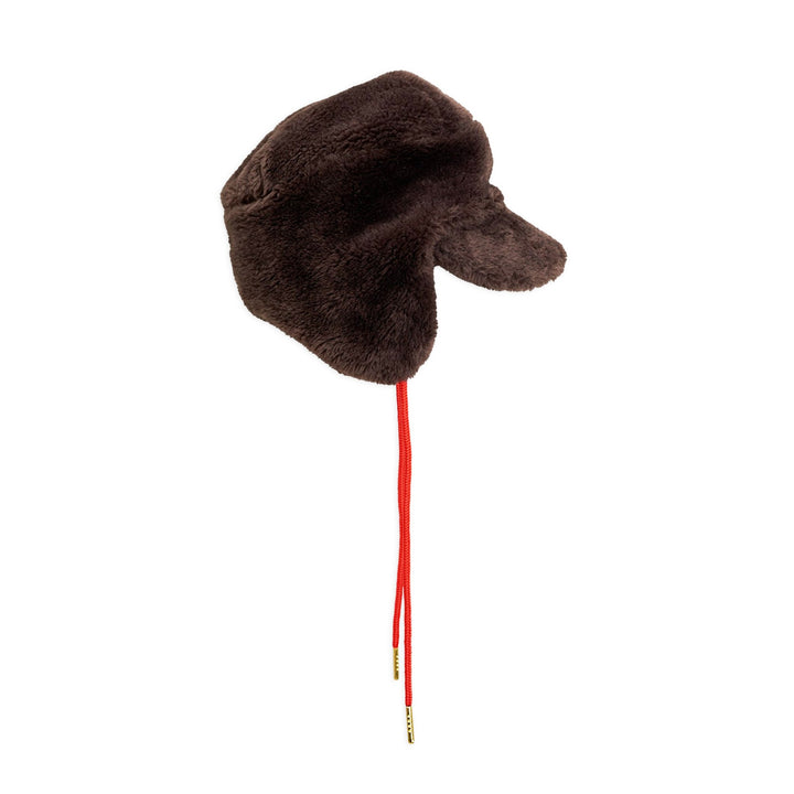 Mini Rodini brown faux fur trapper hat 52-54