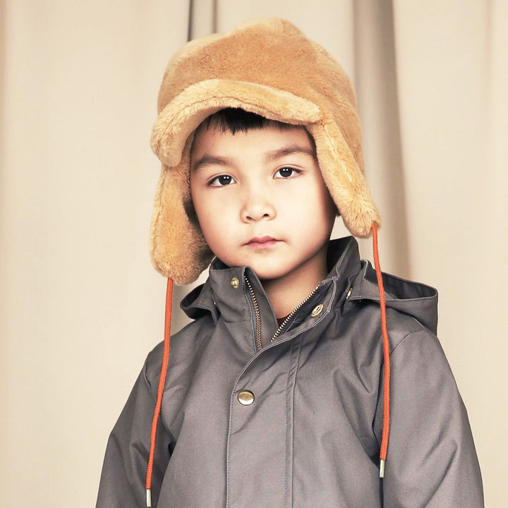 Mini Rodini beige faux fur trapper hat diff. sizes