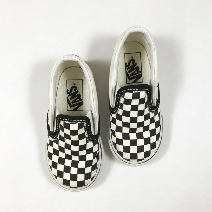 Vans classic black & white checked sneakers 6