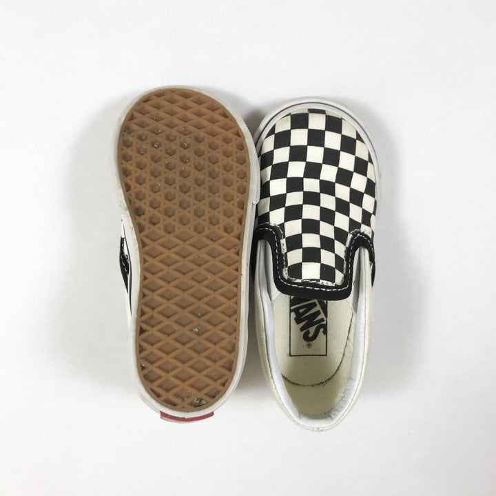 Vans classic black & white checked sneakers 6