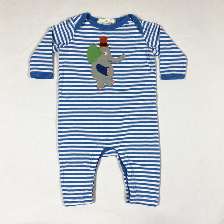 Baby Gap blue striped elephant embellished long-sleeved pyjama 0-3M/56