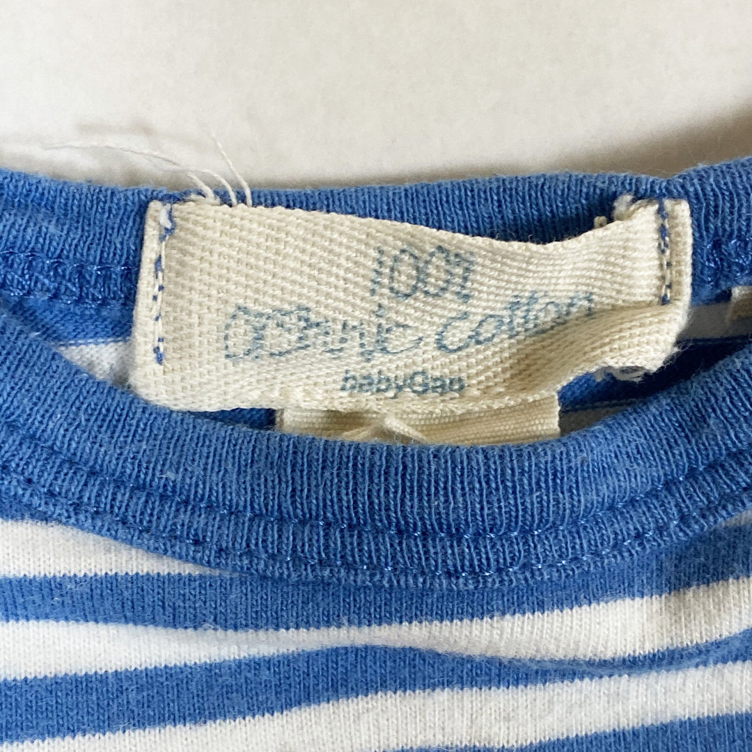 Baby Gap blue striped elephant embellished long-sleeved pyjama 0-3M/56