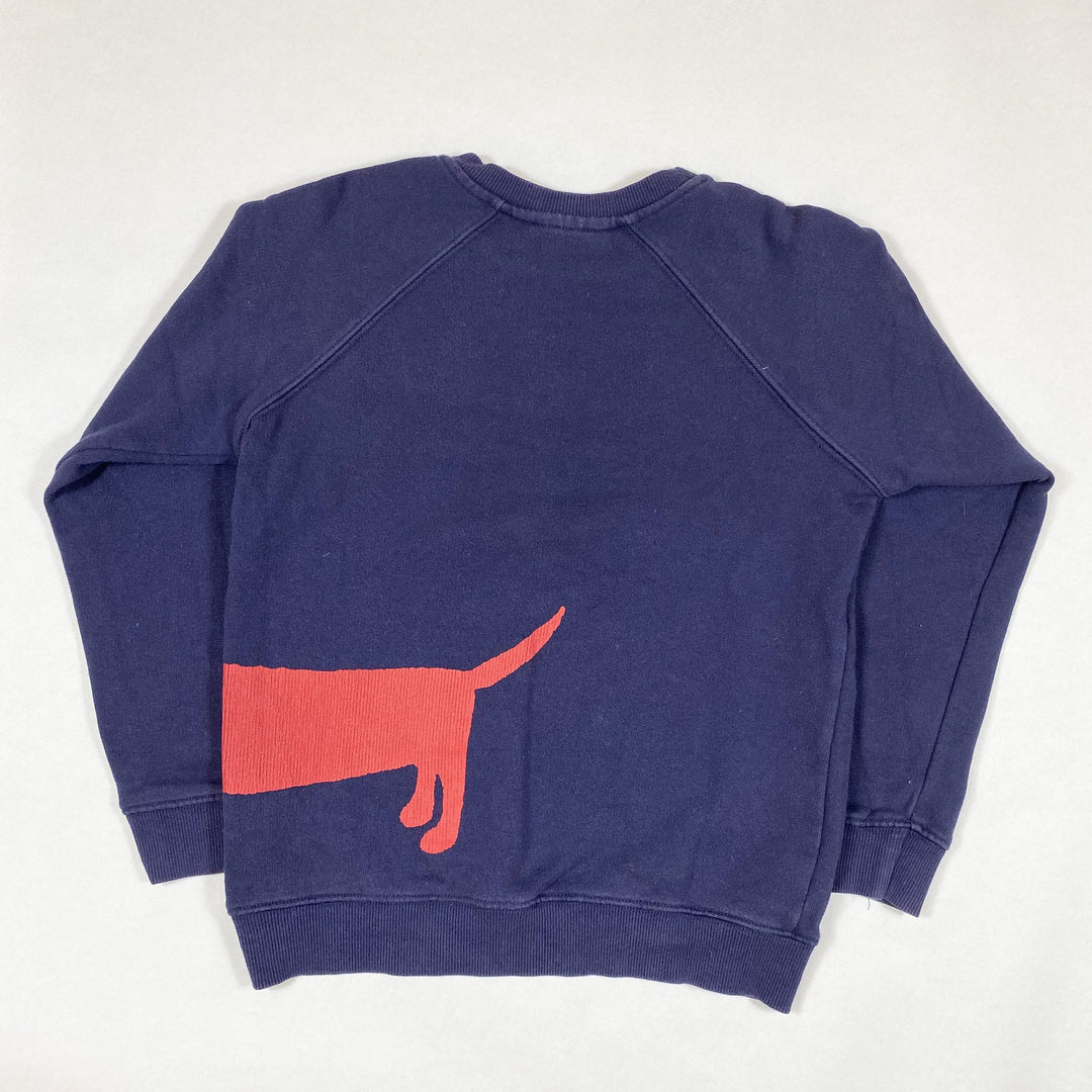 Mini Rodini navy dachshund print sweater 128-134