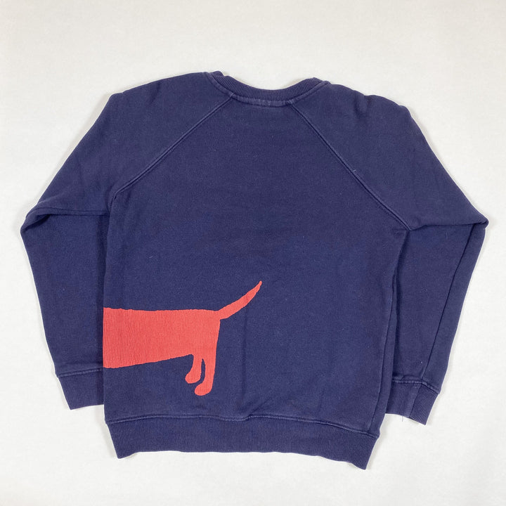 Mini Rodini navy dachshund print sweater 128-134