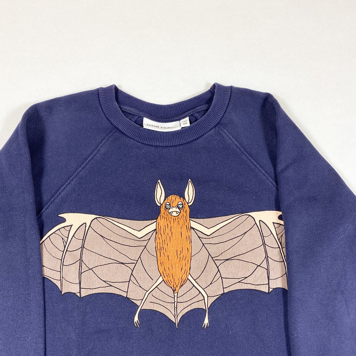 Mini Rodini navy bat print sweater 128-134