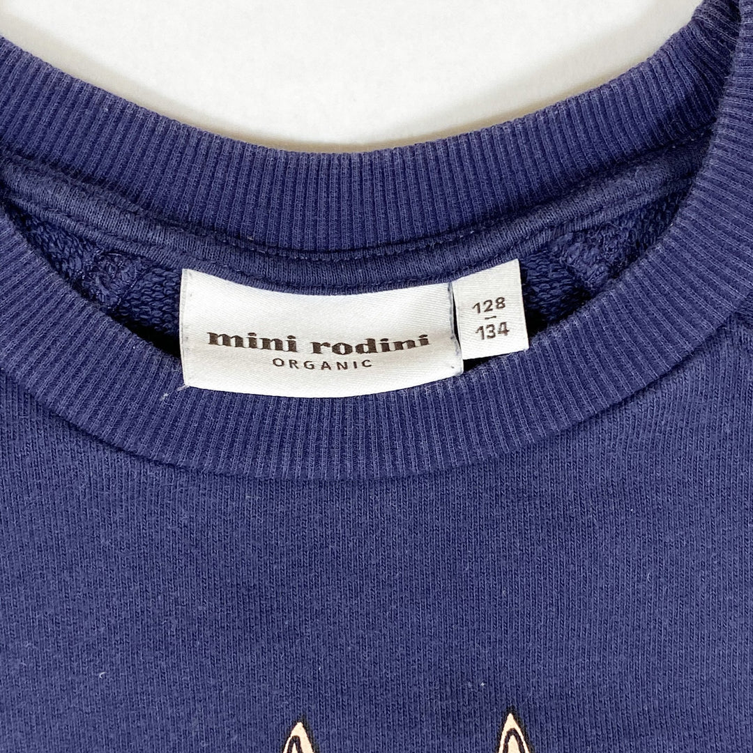 Mini Rodini navy bat print sweater 128-134