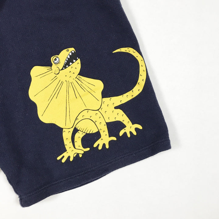 Mini Rodini navy dinosaur print shorts 128-134