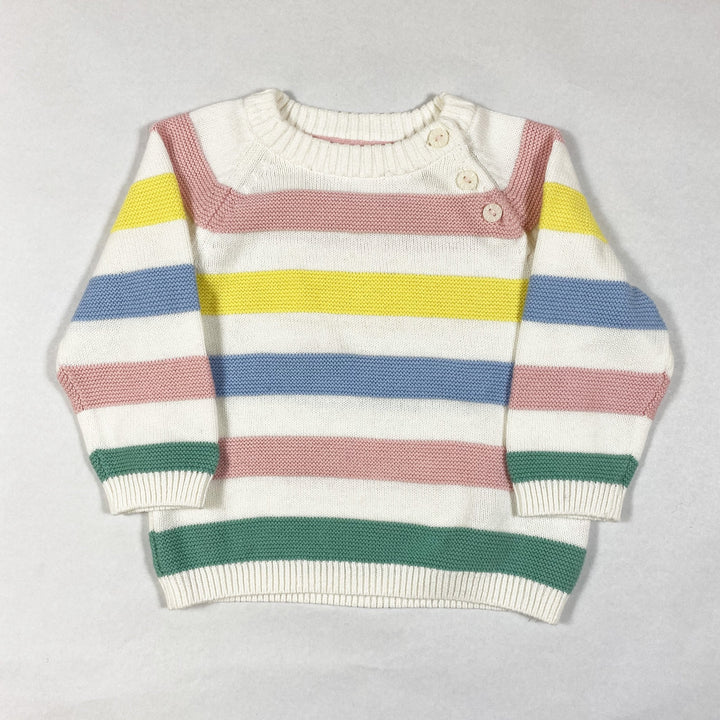 H&M multi-coloured striped cotton knit jumper 68