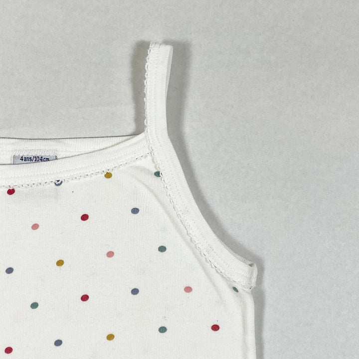 Petit Bateau multi-coloured polka dot slip and top set 4Y
